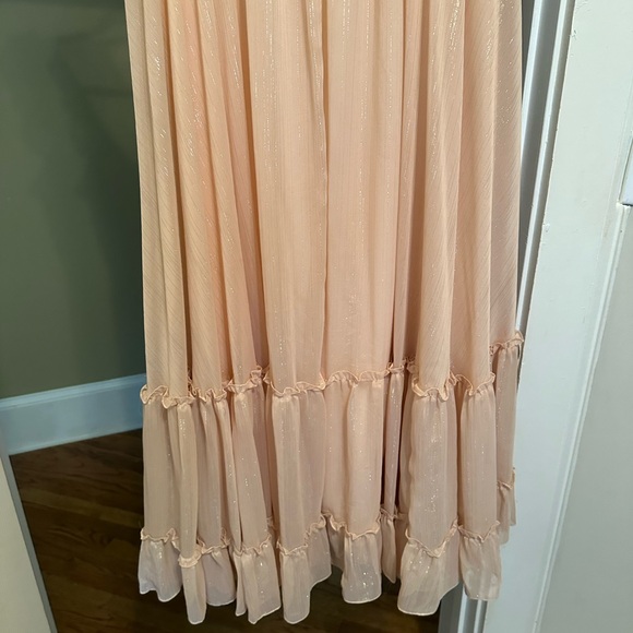 Max Duggal Metallic Ruched Cutout A Line Maxi Dress - Picture 5 of 9